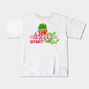 Unbeetable Effort! - Punny Garden Kids T-Shirt